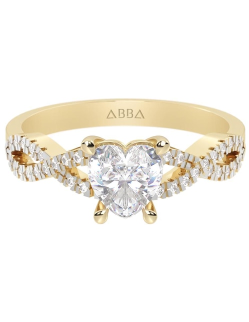 Anillo de compromiso "de" oro 14 k abba joyas no aplica zirconia