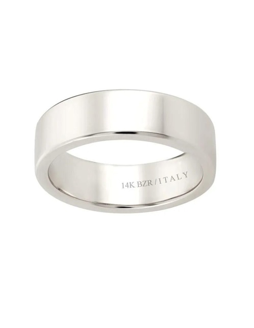 Argolla de oro blanco 14 k 1