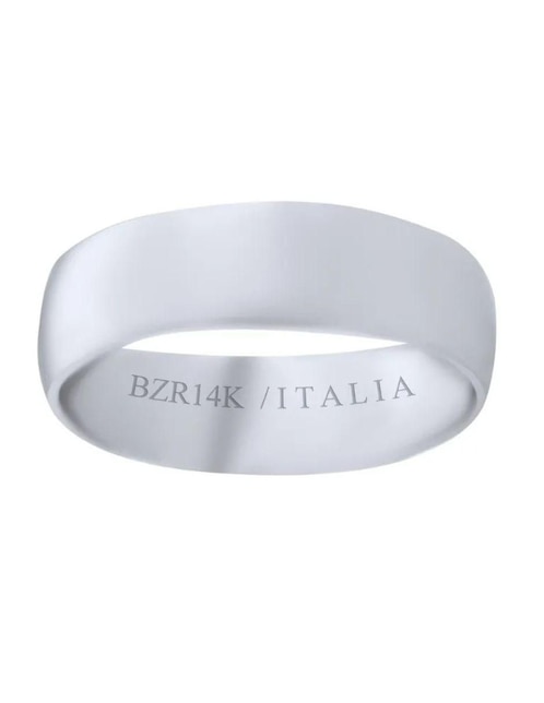 Argolla de oro blanco 14 k 1