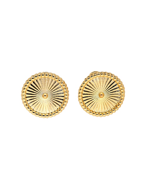 Broqueles Casal de oro 14 k con acabado lustre