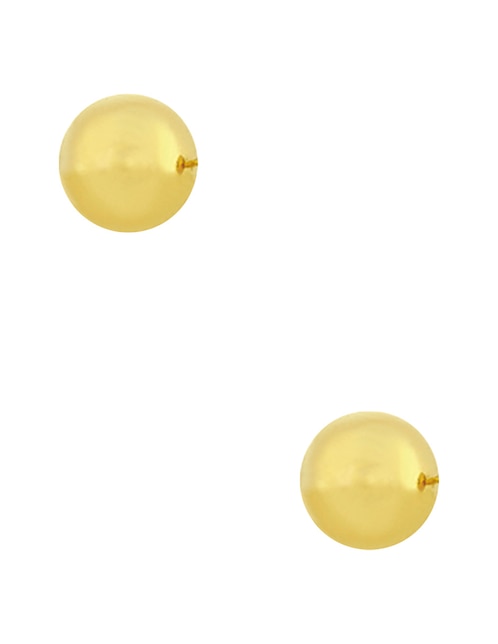 Broqueles de esfera de oro amarillo 14 K con acabado pulido 1