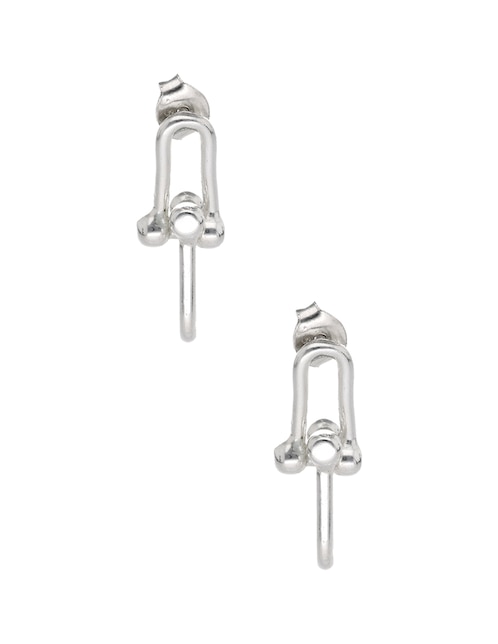 Aretes de eslabones de plata P 925 con acabado brillante 1