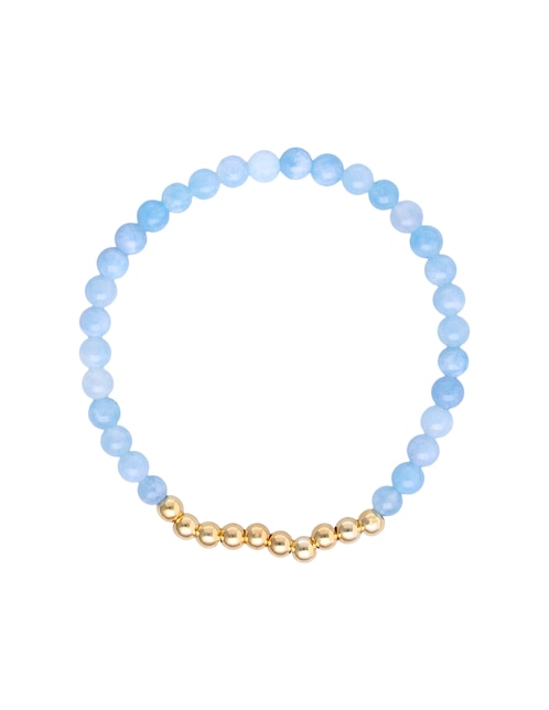 Pulsera de plata con cuarzo p 925 y 14 k Fashion con acabado baño de oro 1