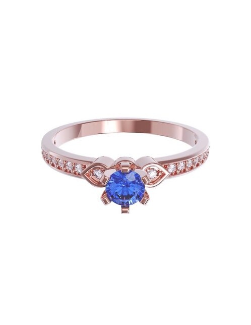 Anillo de compromiso de oro 14 k 1