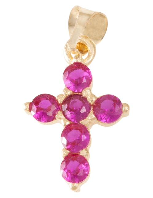 Dije de cruz de oro 14 K zirconia 1