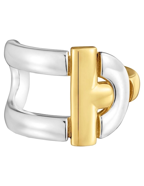 Anillo Manifesto de plata P 925 con acabado baño de oro 1