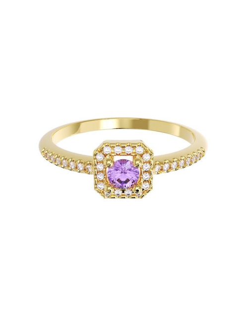 Anillo de compromiso "de" oro 14 k fonelli sin familia zirconia