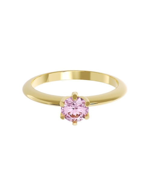 Anillo de compromiso "de" oro 14 k fonelli sin familia zirconia