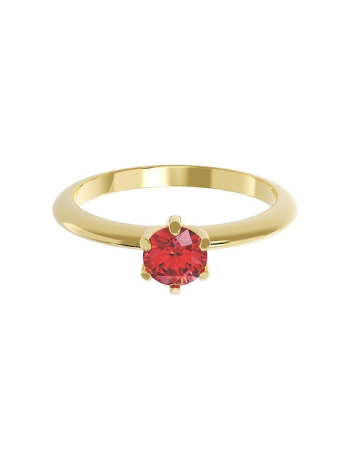 Anillo de compromiso "de" oro 14 k fonelli sin familia zirconia