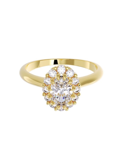 Anillo de compromiso "de" oro 10 k fonelli sin familia zirconia