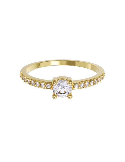 Anillo de compromiso "de" oro 10 k fonelli sin familia zirconia