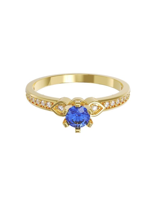 Anillo de compromiso "de" oro 10 k fonelli sin familia zirconia
