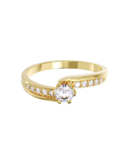 Anillo de compromiso "de" oro 14 k fonelli no aplica zirconia