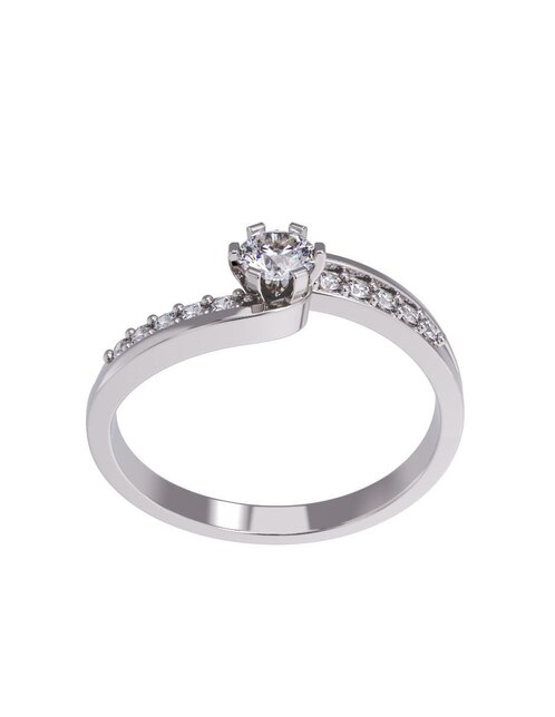 Anillo de compromiso de oro 14 k 1