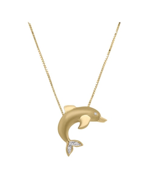 Colgante Y Dije de delfín Fianelli kaan de oro 14 K diamante