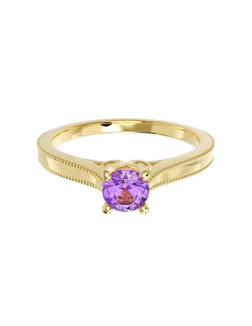 Anillo de compromiso "de" oro 14 k fonelli sin familia zirconia