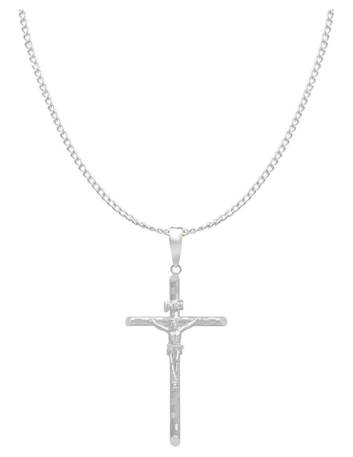 Collar de cruz Clepsidra de plata P 925