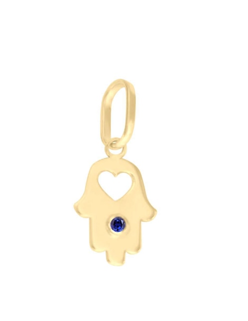 Dije de mano de fátima Fascinare de oro 14 K zafiro