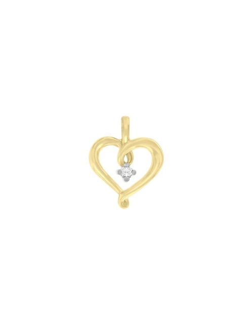 Dije de corazón Fianelli coracao de oro 14 K diamante