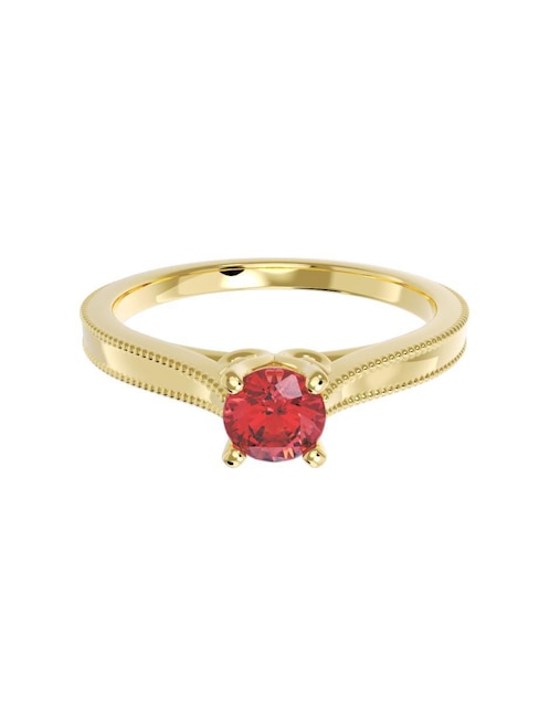 Anillo de compromiso "de" oro 10 k fonelli sin familia zirconia