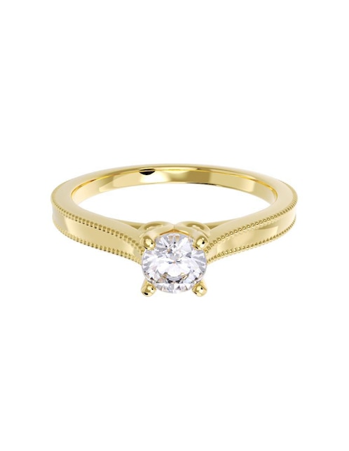 Anillo de compromiso "de" oro 10 k fonelli sin familia zirconia