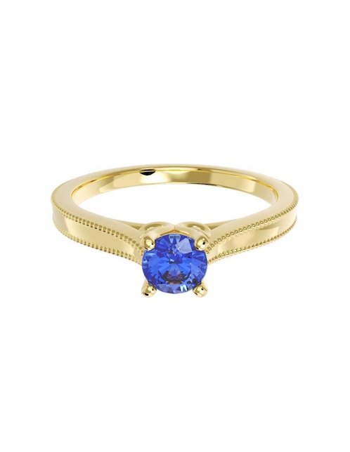 Anillo de compromiso "de" oro 10 k fonelli sin familia zirconia
