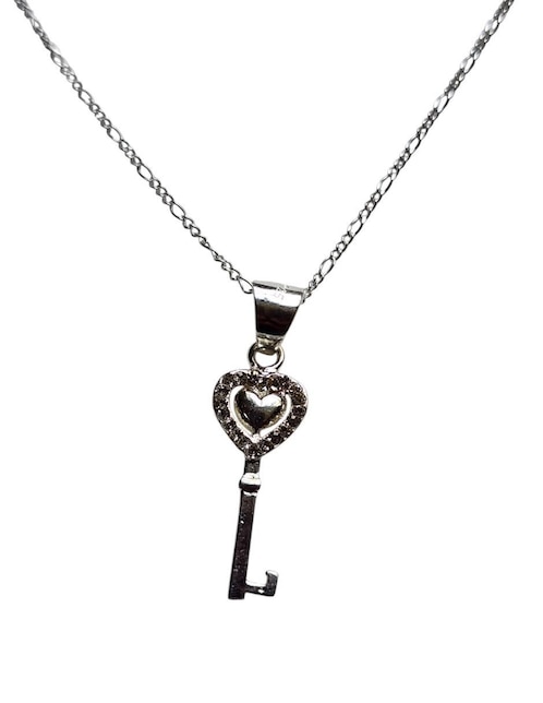 Collar con dije de llave Limerence By Claudia Herrera de plata P 925