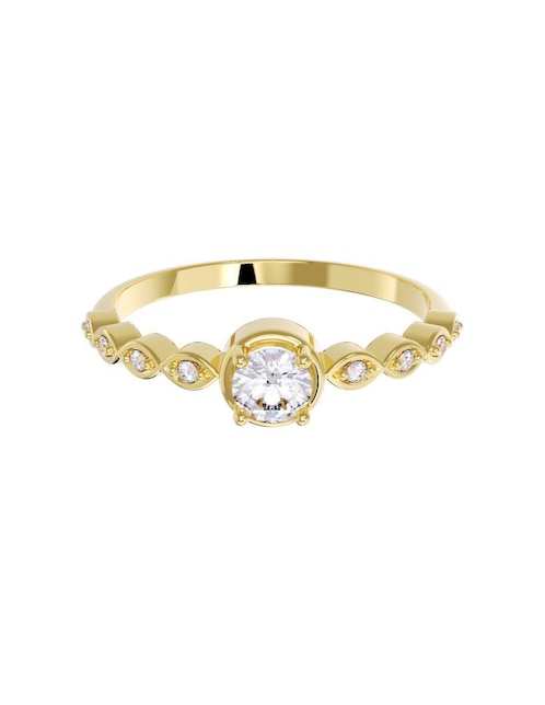 Anillo de compromiso "de" oro 10 k fonelli sin familia zirconia