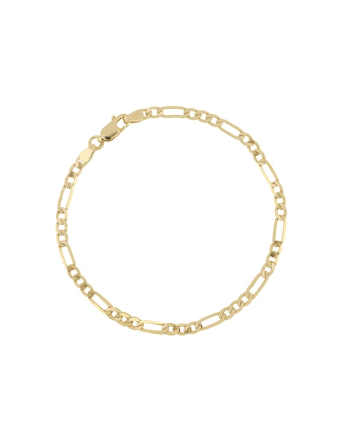Pulsera de oro amarillo 14 k Dinasti con acabado diamantado 1
