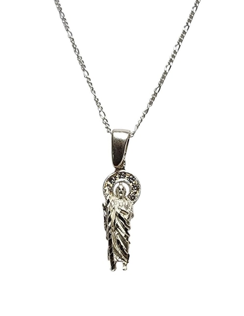 Collar con dije San Judas Tadeo Limerence By Claudia Herrera de plata P 925