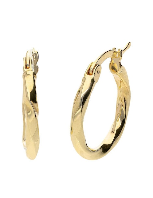 Arracadas de oro 14 K con acabado pulido