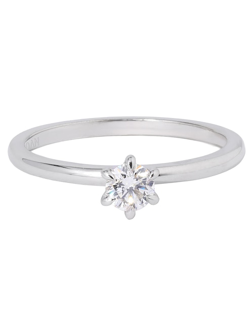 Solitario de oro 14 k diamante 1