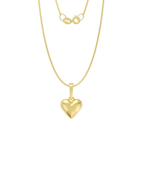 Collar con dije de corazón de oro 14 K 1