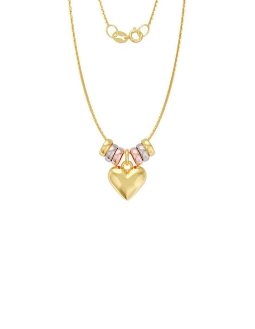 Collar con dije no aplica "de (si aplica)" corazón fonelli sin familia "de" oro 14 k
