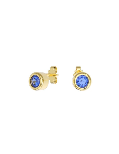 Set de aretes "de (si aplica)" redonda no aplica fonelli sin familia "de" oro 14 k "con acabado" pulido zirconia