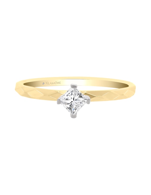 Solitario de oro amarillo 14 k Katrina diamante 1