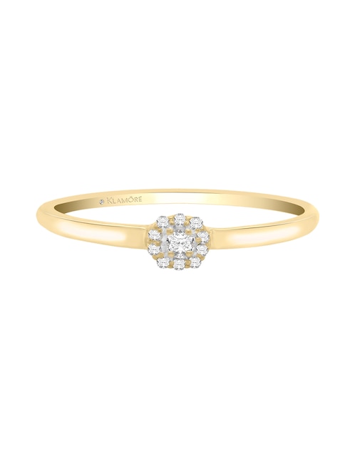 Solitario de oro amarillo 14 k Dione diamante 1