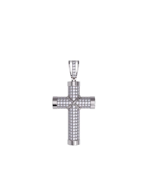 Dije de cruz de oro 10 K zirconia 1