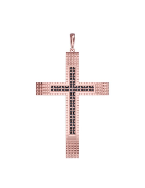 Dije de cruz de oro 10 K zirconia 1
