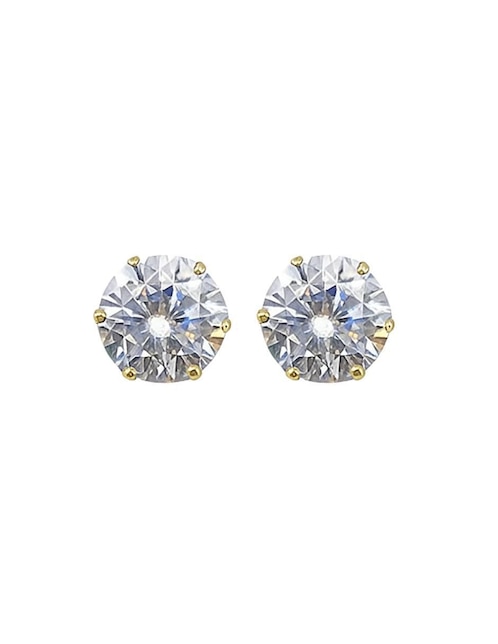 Broqueles circulares Mancini de oro 18 K con acabado brillante zirconia