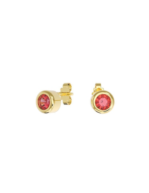 Set de aretes "de (si aplica)" redonda no aplica fonelli sin familia "de" oro 10 k "con acabado" pulido zirconia