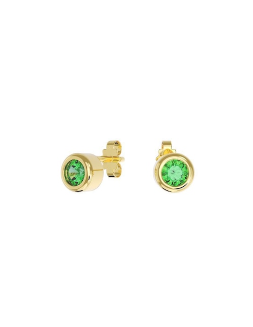 Set de aretes "de (si aplica)" redonda no aplica fonelli sin familia "de" oro 10 k "con acabado" pulido zirconia