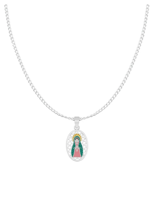 Collar con dije de virgen Clepsidra de plata P 925