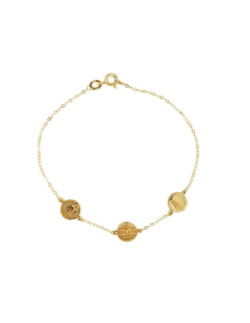 Pulsera de oro 14 k Arquitectura con acabado brillante 1