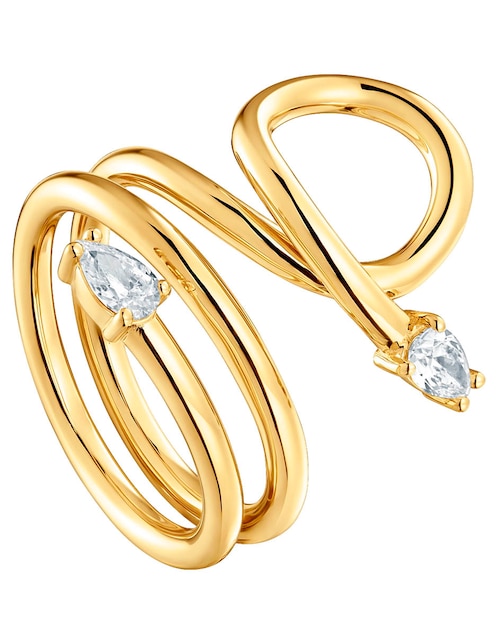 Anillo con gema Tous Tous lio lgd p 925 de plata diamante baño de oro