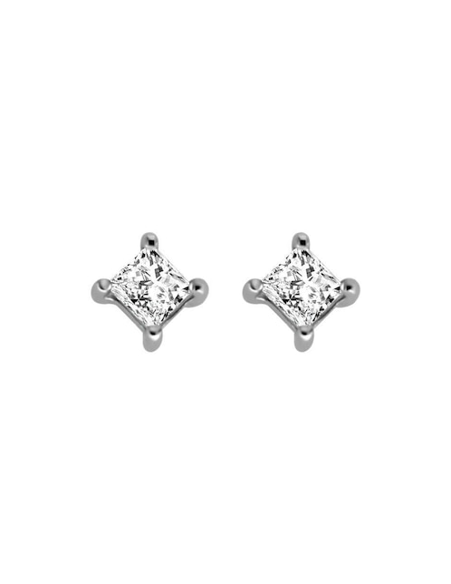 Aretes de rombo Aiden de oro 14 k con acabado brillante diamante 1