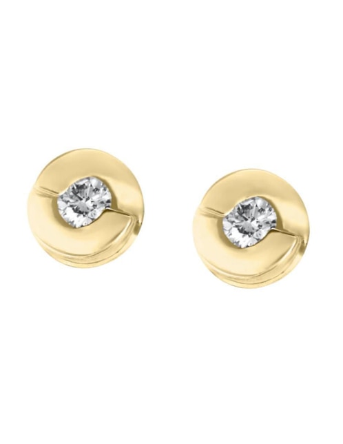 Broqueles "de (si aplica)" redonda no aplica klamore nuvole "de" oro 14 k "con acabado" brillante diamante