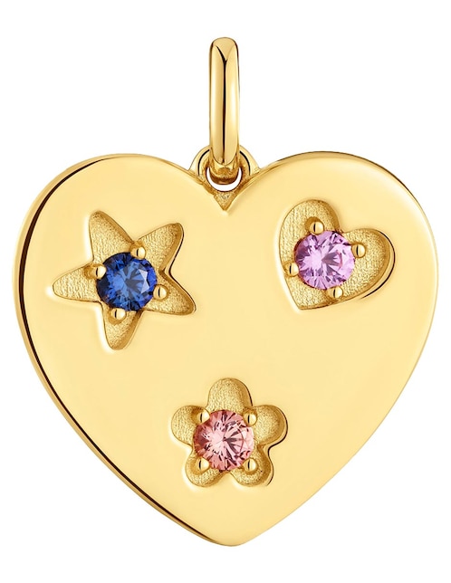 Dije de corazón Tous sweet dolls de plata P 925 zafiro