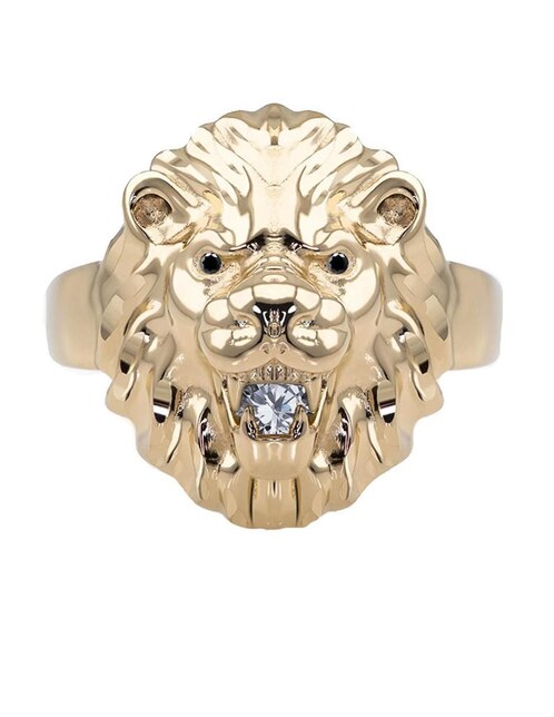 Anillo Abba Joyas 10 k de oro zirconia brillante