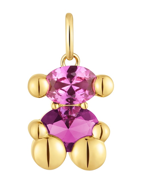 Dije de oso color bear lgg de plata P 925 rubí 1